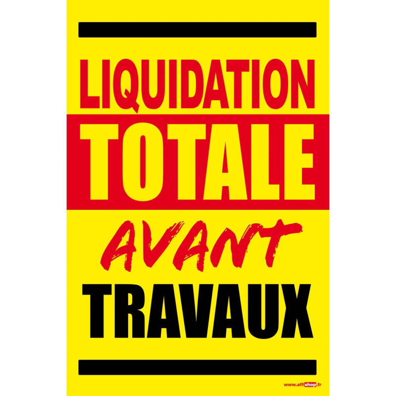 copie de Affiche liquidation totale avant travaux